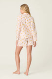 PJ Salvage Afterparty Cheetah Charm 100% Cotton Poplin Pajama Set Style R7APST - Sunset Rose