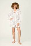 PJ Salvage Afterparty Sail Away 100% Cotton Poplin Pajama Set Style R7APST - Ivory