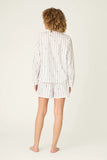 PJ Salvage Afterparty Sail Away 100% Cotton Poplin Pajama Set Style R7APST - Ivory