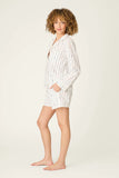 PJ Salvage Afterparty Sail Away 100% Cotton Poplin Pajama Set Style R7APST - Ivory
