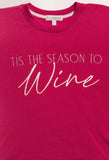 LAST ONES SZ L - PJ Salvage Tis the Season to Wine Top Style RKFLLS - Crimson
