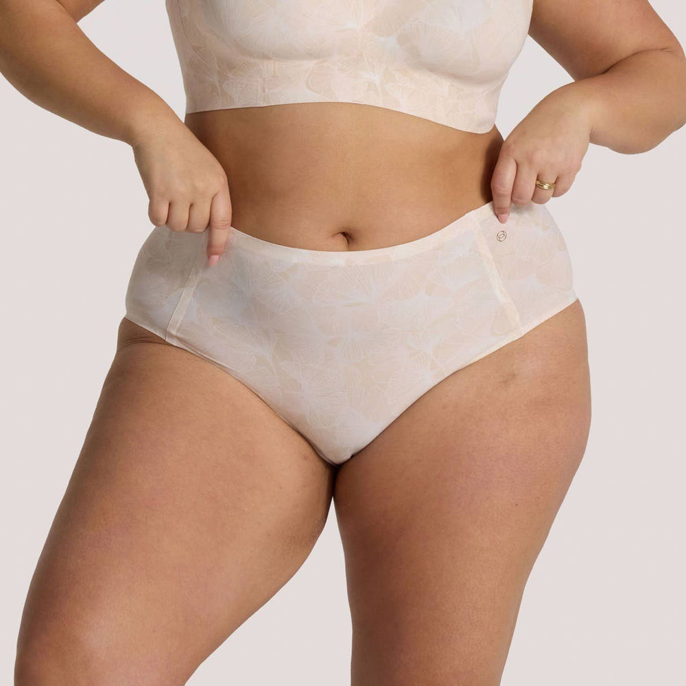 High-Waisted Retro Bikini: Petal Drift / Fits 16-24