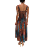MONET Sleeveless Tea Length Fit N Flare Paneled Dress : S