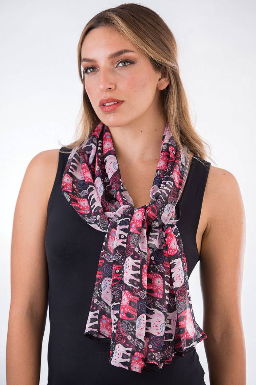 Aloka Scarf: Turquoise & Orchid
