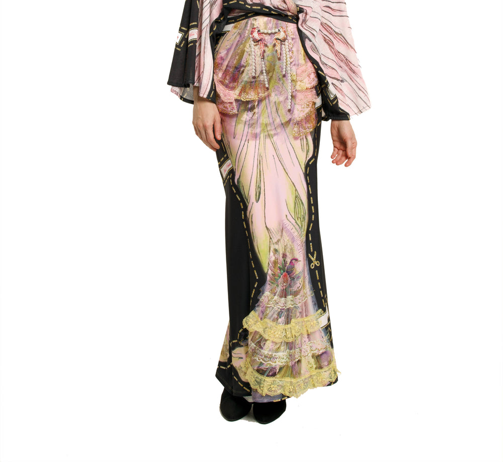 IPNG Paper Dolls Mermaid Skirt - Pink/Black