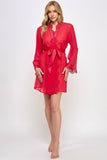 2493 Vivian Robe: Red / L/XL