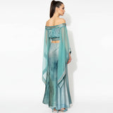 Aqua-Blue wash Portofino Blouse: Size 1