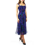 MIA Sleeveless Tea Length Fit N Flare Paneled Dress : L