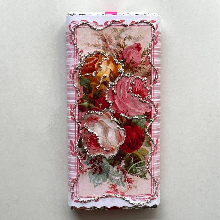 Chocolate Bars: Dark Chocolate / Colorful Roses