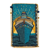 Mary Frances Hand Beaded Midnight Cruise Crossbody Phone Bag