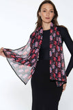 Aloka Scarf: Turquoise & Orchid