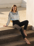 Satin Illusion Beaded Blouse - La Chambre: Size 2