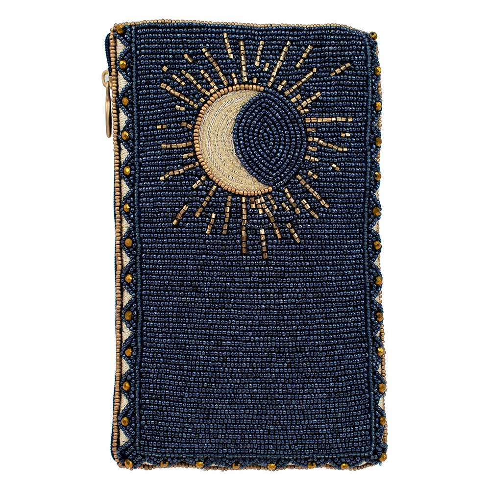 Mary Frances Hand Beaded Midnight Cruise Crossbody Phone Bag