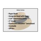 Scala Straw Facesaver- Riviera: Tea / OS