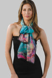 Aloka Scarf: Turquoise & Orchid