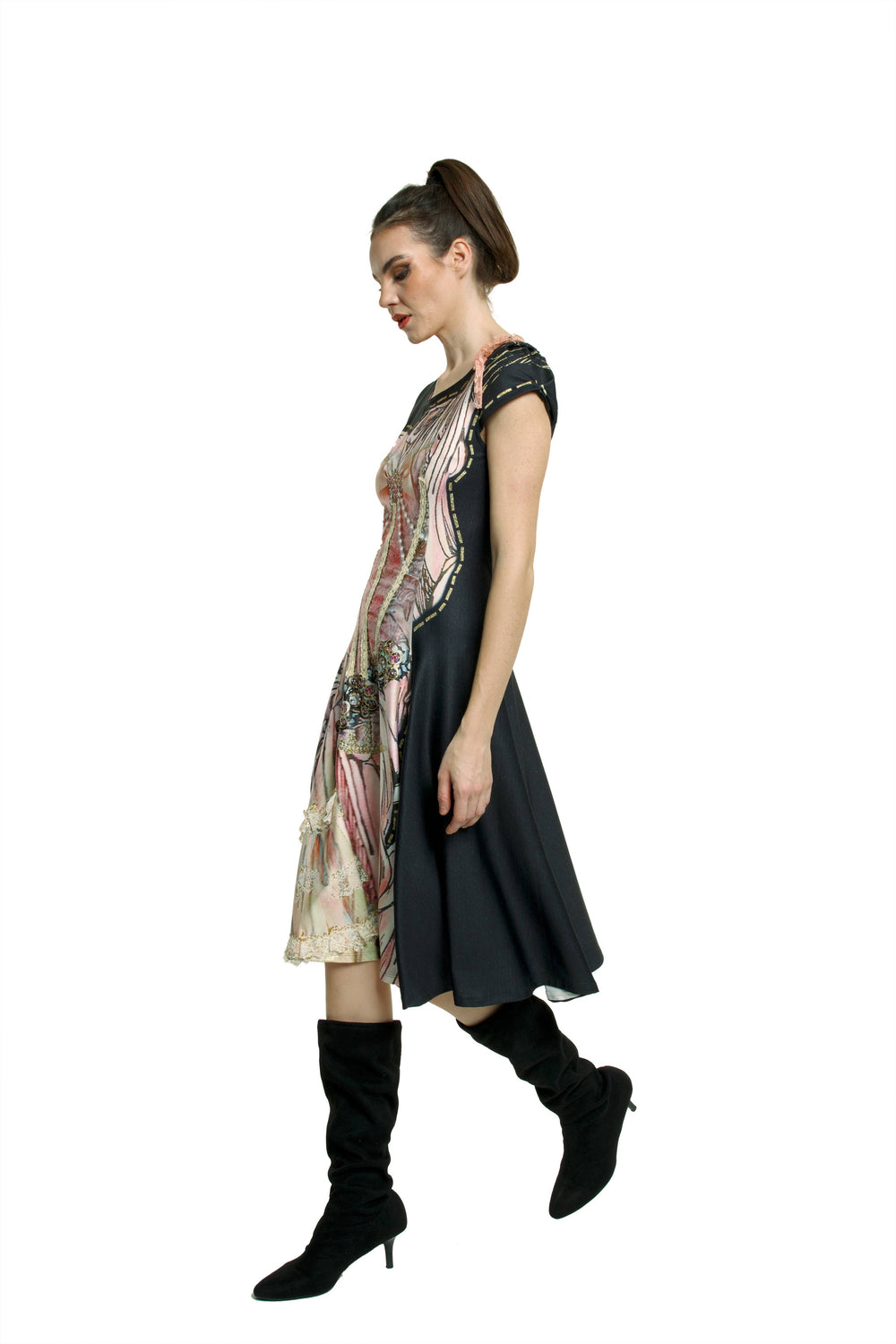 IPNG Paper Dolls Zip Dress - Pink/Black
