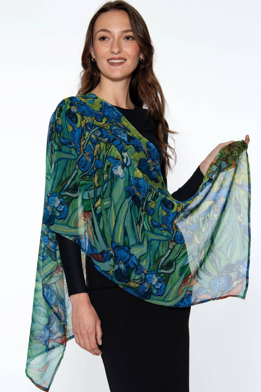 Aloka Scarf: Sage & Indigo