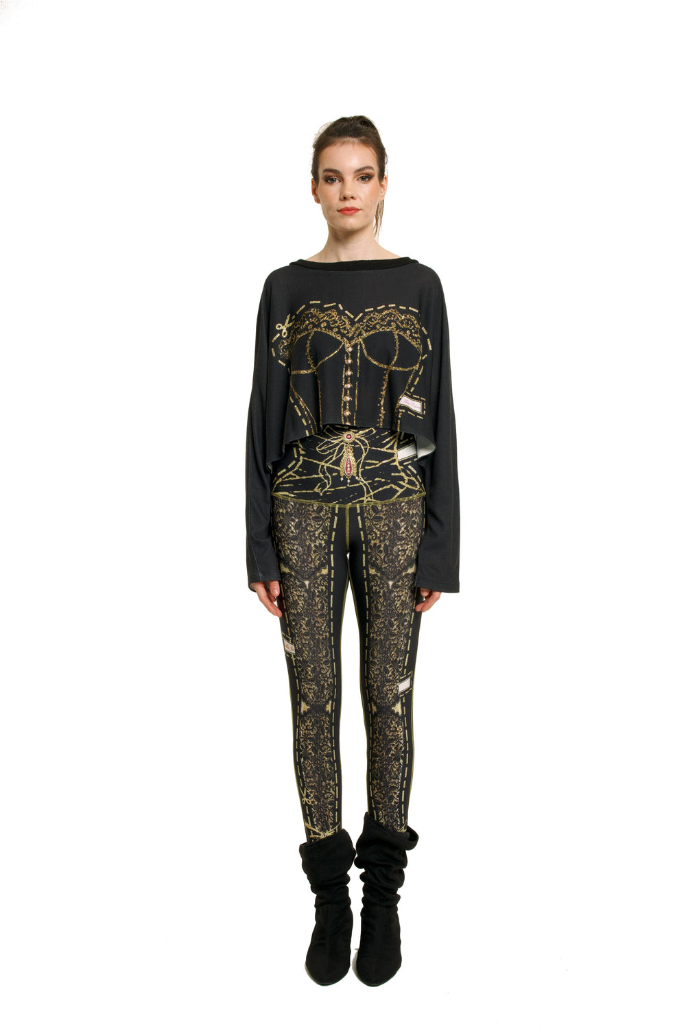 IPNG Paper Dolls Comfort Leggings - Multi/Black