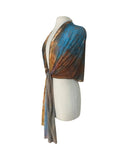 MONET Long & Wide Print Mesh Shawl Stole Wrap : OS
