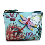 Hand-Painted Leather Coin Pouch - 1031