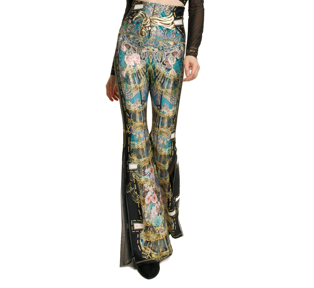 Comfort Pants-Blue - Paper Dolls: Multi color-Black / S/M