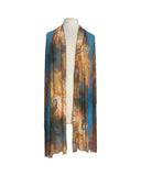 MONET Long & Wide Print Mesh Shawl Stole Wrap : OS