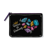 Queen Of Diamonds Embroidered Pouch