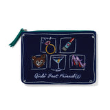 Best Friend Embroidered Pouch