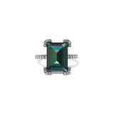 One Heart Emerald Cut Ring