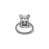 One Heart Emerald Cut Ring