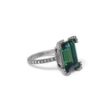 One Heart Emerald Cut Ring