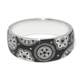 Flora Wide Hinged Bangle Bracelet