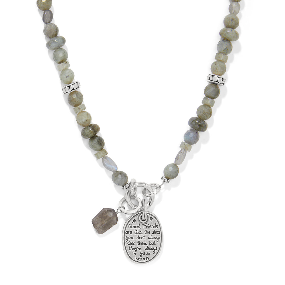 Token Charm Labradorite Necklace