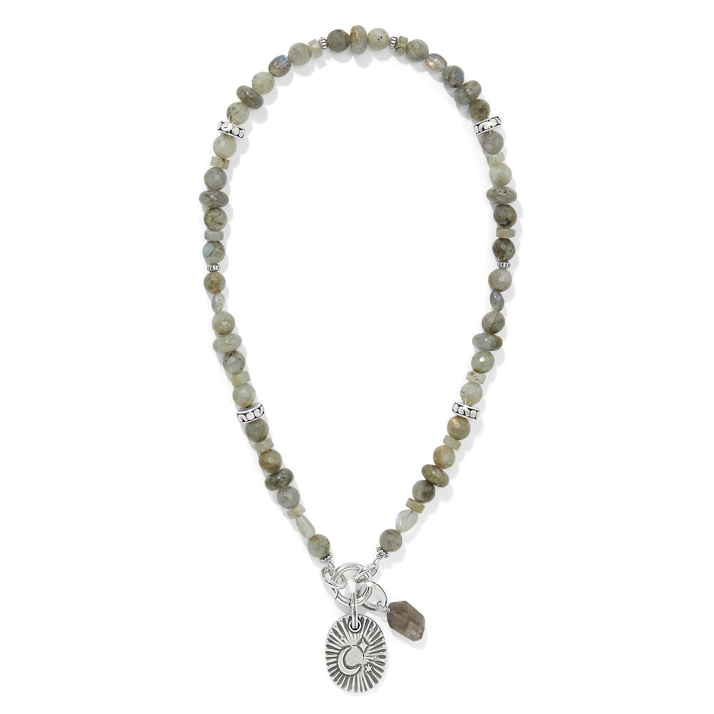 Token Charm Labradorite Necklace