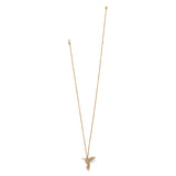 Trust Your Journey Golden Hummingbird Necklace