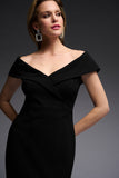 Joseph Ribkoff Sheer Panel Dress Style 223743 - Black