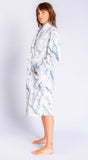 LAST ONE SZ XL - PJ Salvage Luxe Plush Robe Style RZLPR - Ivory Marble