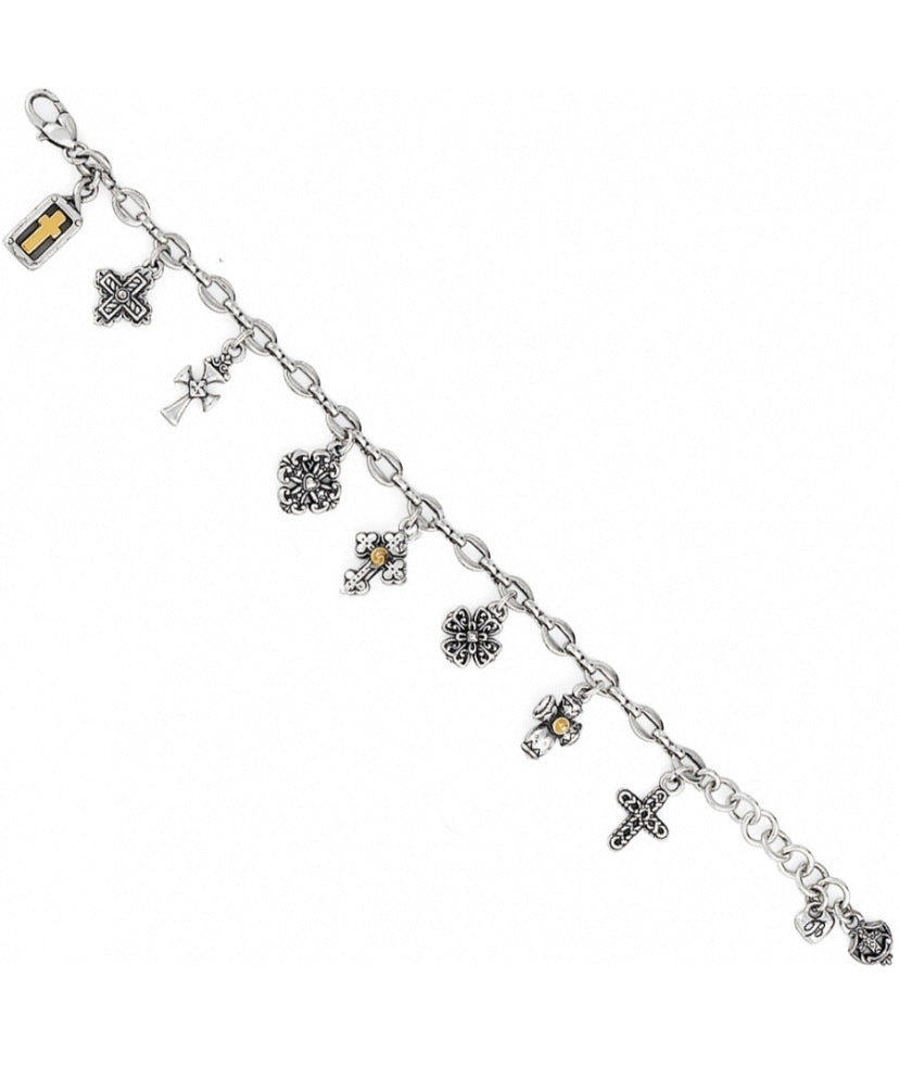 Brighton Eternity Cross Bracelet Style J30610 - Silver