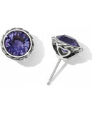 Brighton Iris Stud Earrings Style JA173J - Tanzanite