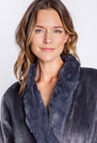 PJ Salvage Take it Easy Luxe Plush Robe Style RELPR - Charcoal