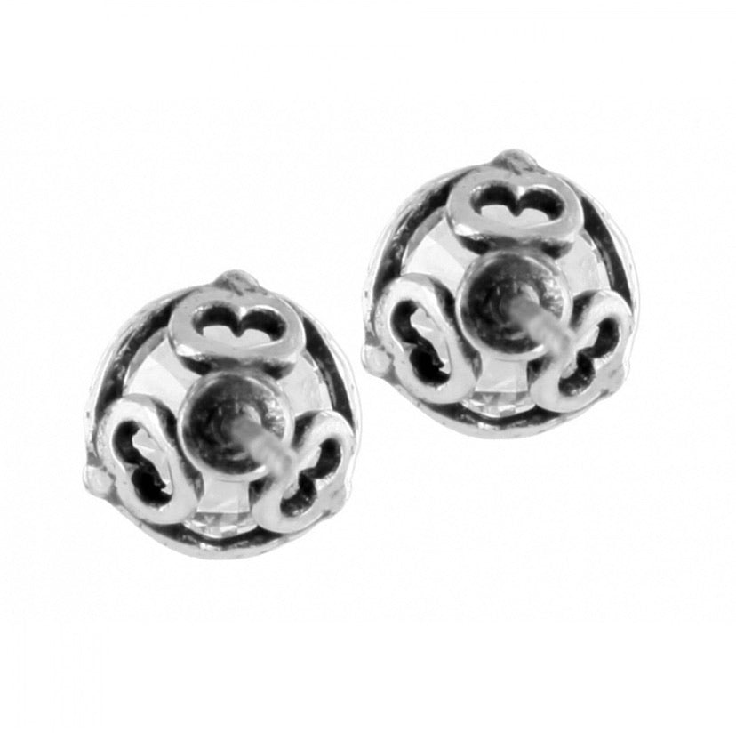 Brighton Brilliance Cubic Zirconia 7MM Post Earrings Style JE154A