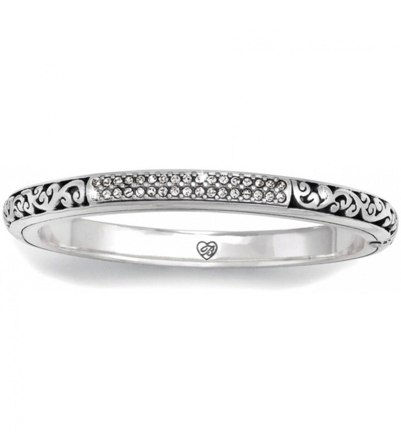 Brighton Sacred Cross Hinged Bangle Bracelet Style J38882 - Silver