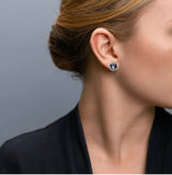Brighton Iris Stud Earrings Style JA173D - Smokey Grey