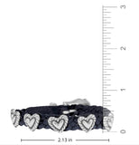 Brighton Roped Heart Braid Bandit Bracelet Style 07475A - Black