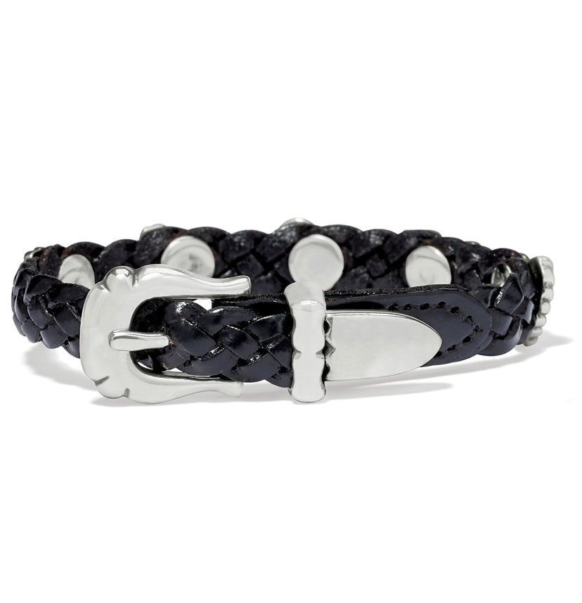 Brighton Roped Heart Braid Bandit Bracelet Style 07475A - Black