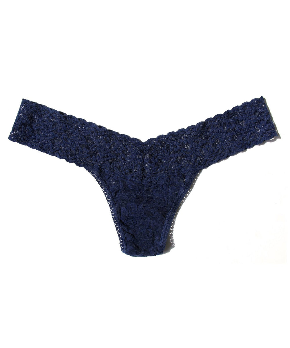 Hanky Panky Signature Lace Low Rise Thong Style 4911 - Navy