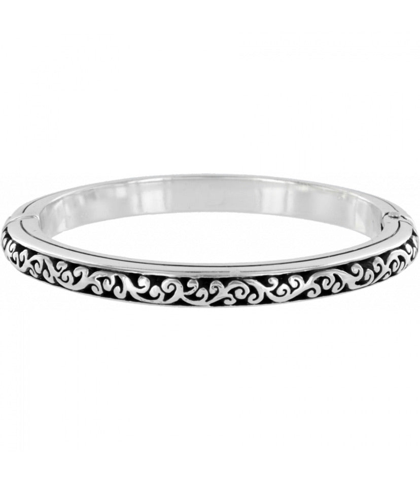 Brighton Sacred Cross Hinged Bangle Bracelet Style J38882 - Silver