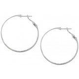 Brighton Contempo Large Hoop Earrings Style JE8180 - Silver